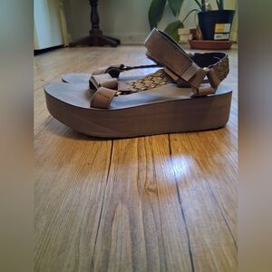 Brown Teva Platform Sandals 8.5